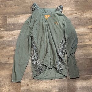 Drake Green and Camouflage Long Sleeve Shirt